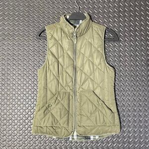 Kensie Jeans Olive Green Diamond Pattern Stitch‎ Puffer Vest Women's Size Small